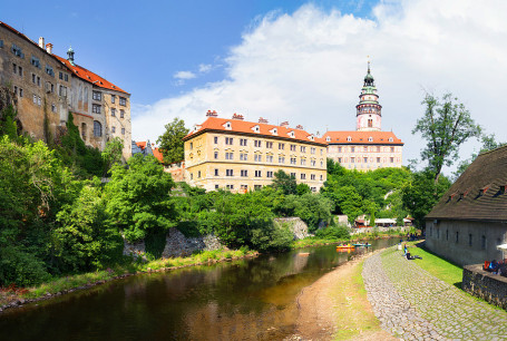 Státní hrad a zámek v Českém Krumlově, který je chráněn systémem Desigo PX