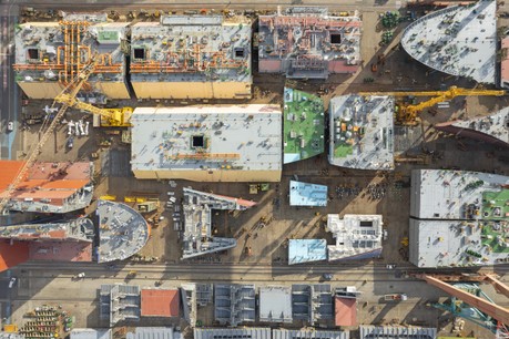 Loděnice Ulsan společnosti HD Hyundai Heavy Industries